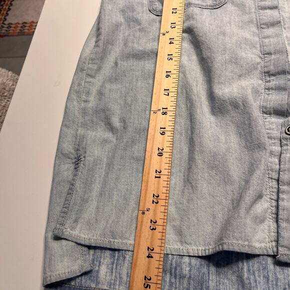 Vince Womens Chambray Patch Pocket Shirt XS - Picture 10 of 11